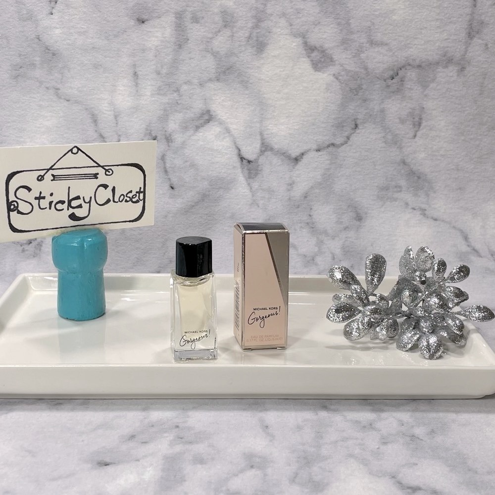 Michael Kors Gorgeous EDP Floral Tobacco Woods White-Mini 5ml,0.17oz-BOXED-NEW